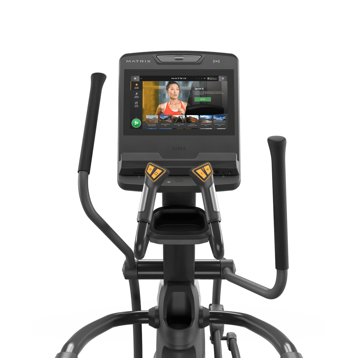 Matrix Fitness Endurance Elliptical with Touch Console  view of console | Fitness Experience