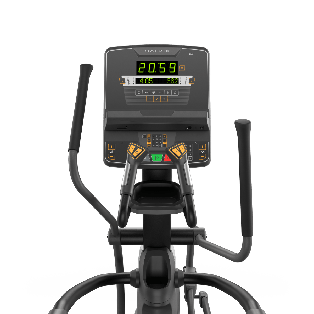 Matrix Fitness Endurance Elliptical with LED Console view of console | Fitness Experience