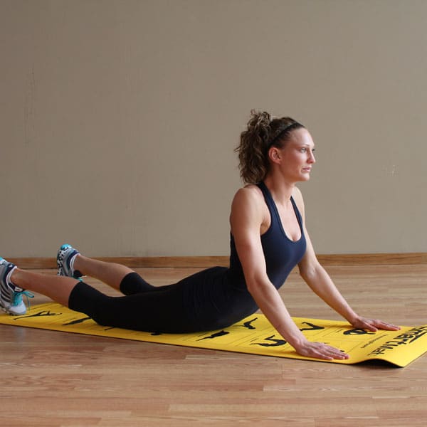 Prism Fitness Smart Yoga Mat - Yellow  in use | Fitness Experience