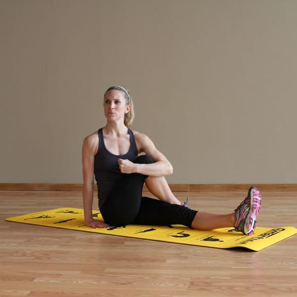 Prism Fitness Smart Yoga Mat - Yellow in use | Fitness Experience