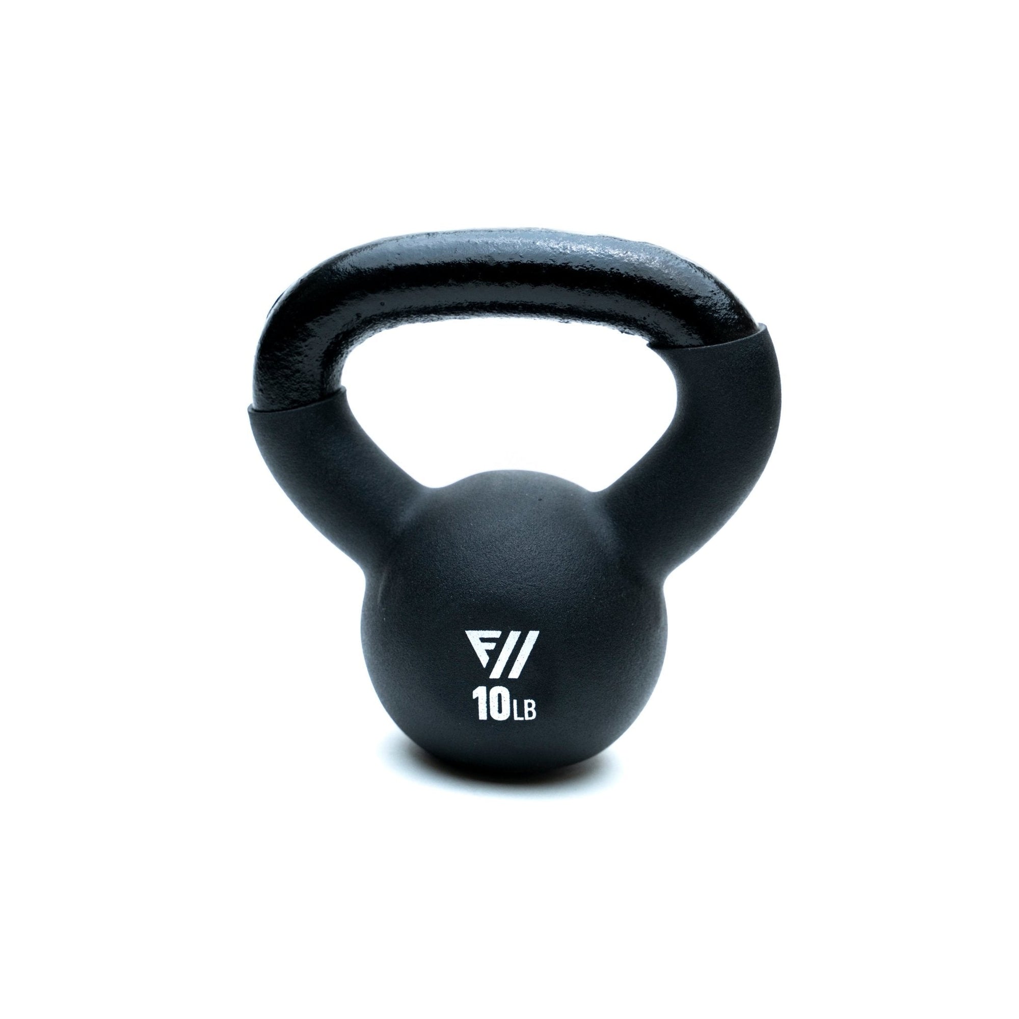 FitWay Equip. 10lb Black Neoprene Kettlebell - Fitness Experience