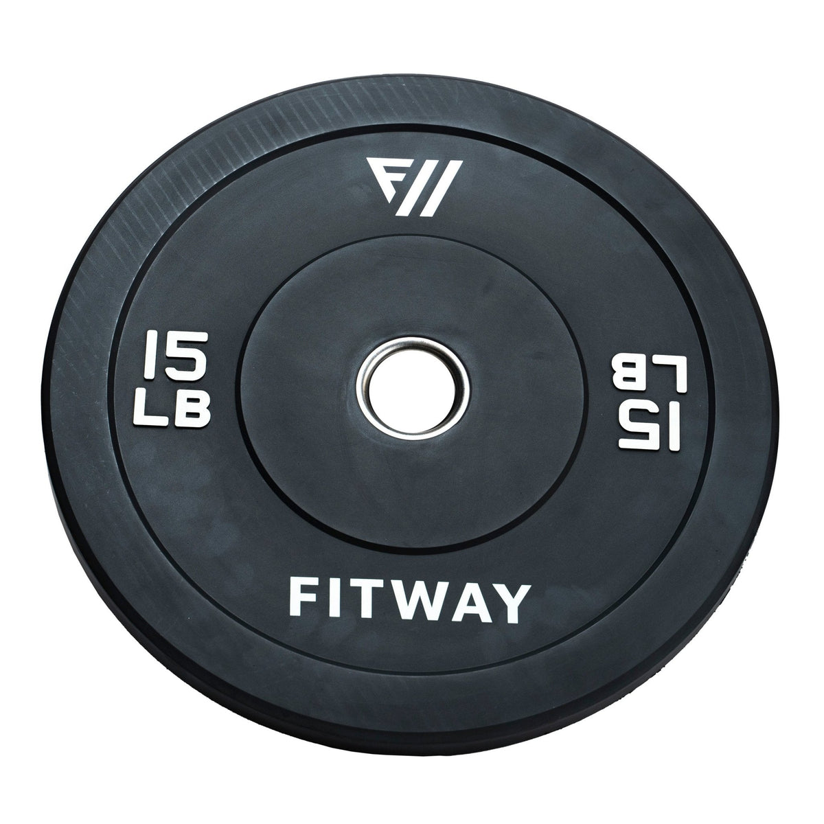 FitWay Equip. 15lb Olympic Rubber Bumper Plate - Fitness Experience