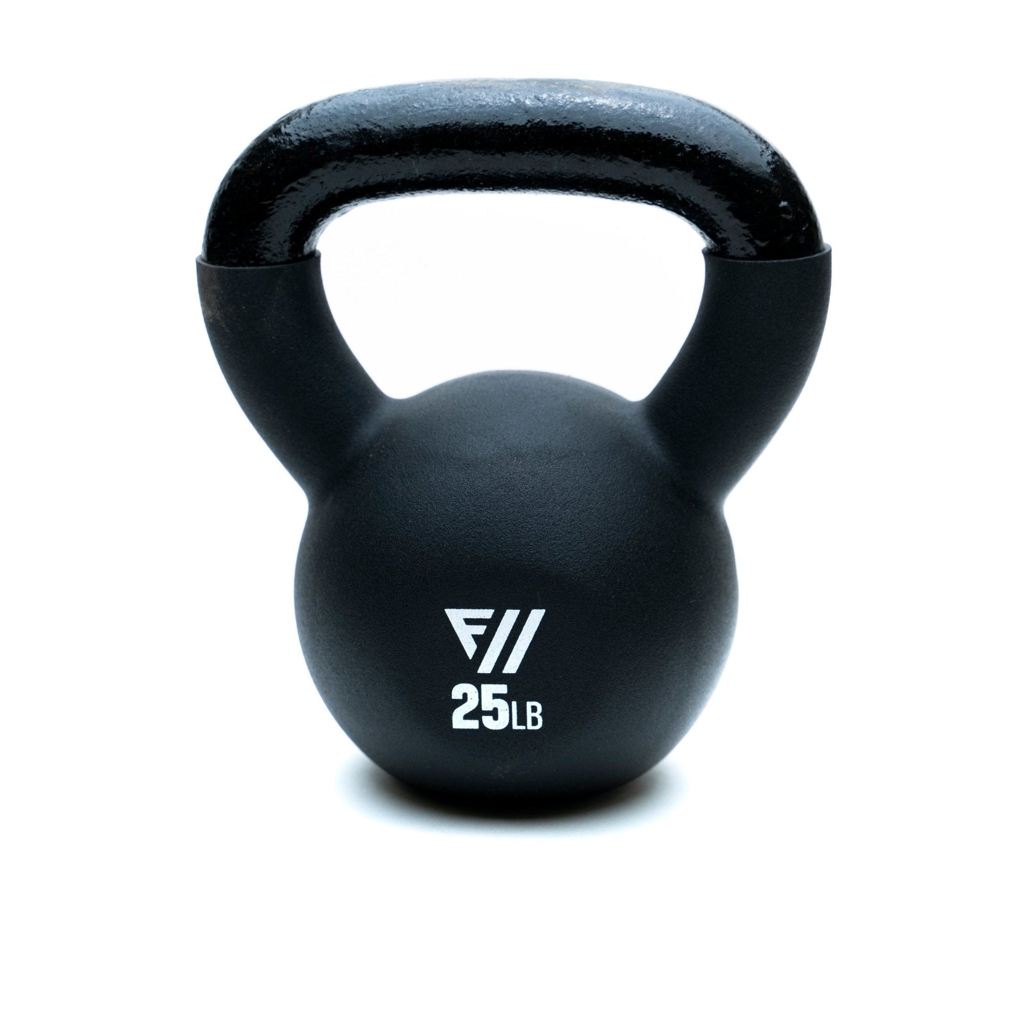 FitWay Equip. 25lb Black Neoprene Kettlebell - Fitness Experience