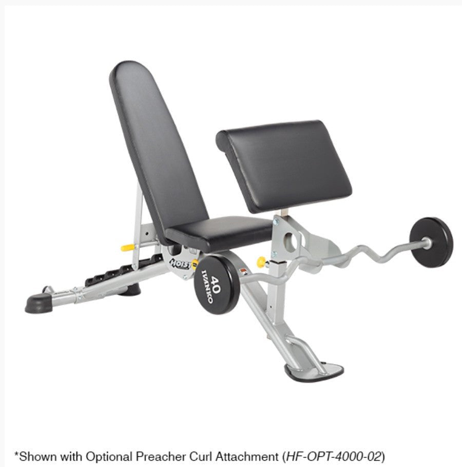 Hoist Fitness HF-OPT-4000-02 Preacher Curl Option with bench and weight storage add ons| Fitness Experience