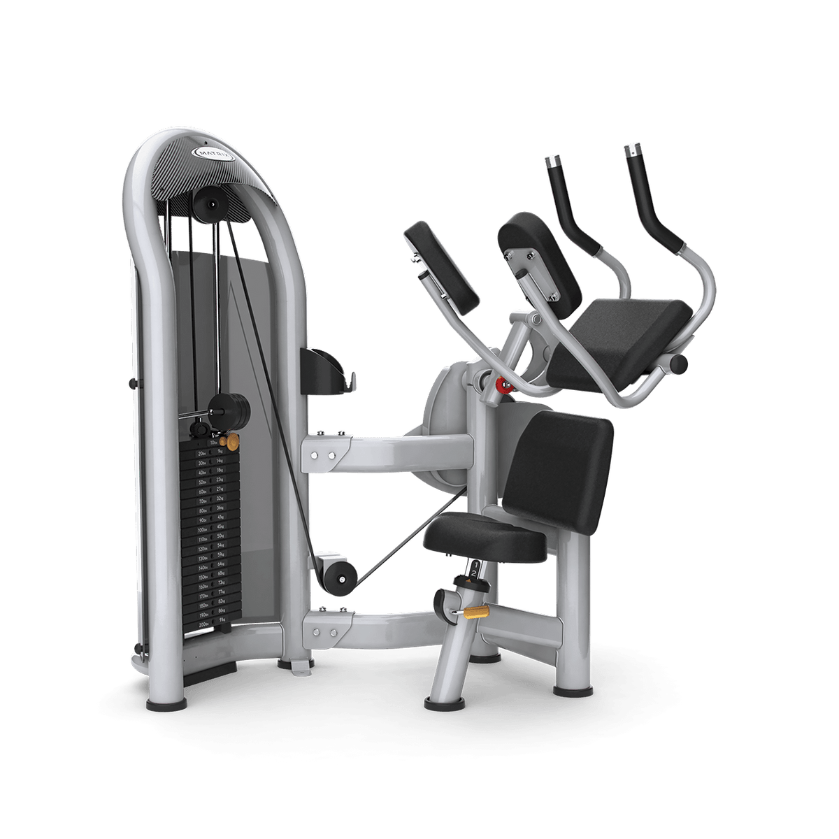 Matrix Fitness Aura Abdominal Crunch front view | Fitness Experience
