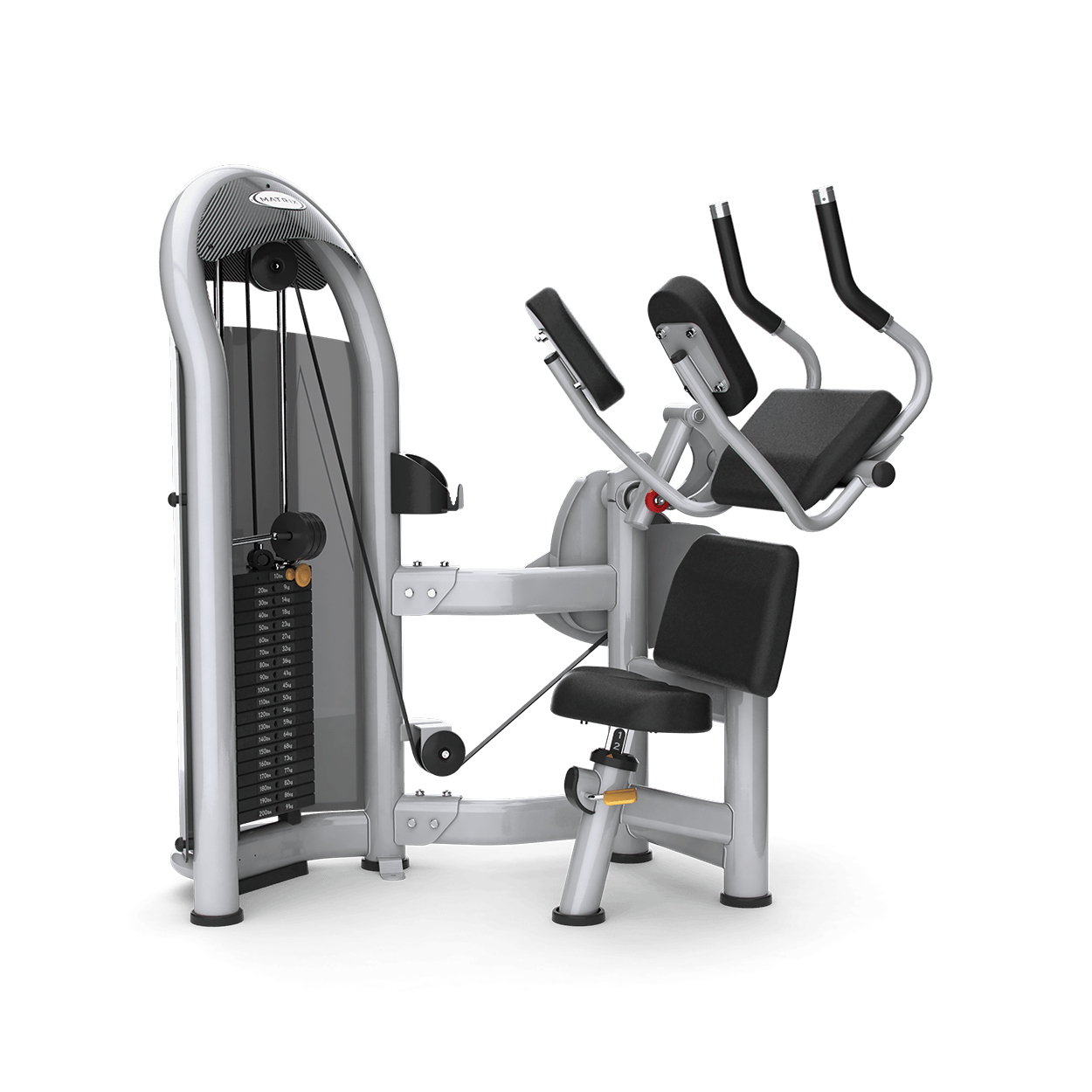 Matrix Fitness Aura Abdominal Crunch front view | Fitness Experience