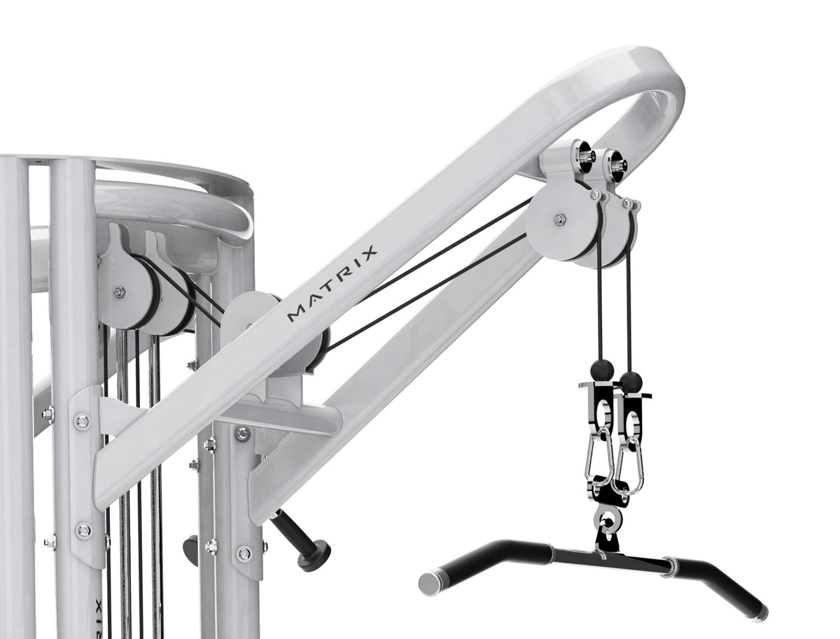 Matrix Fitness Aura 4-Stack Multi-Station pulley attachment view | Fitness Experience