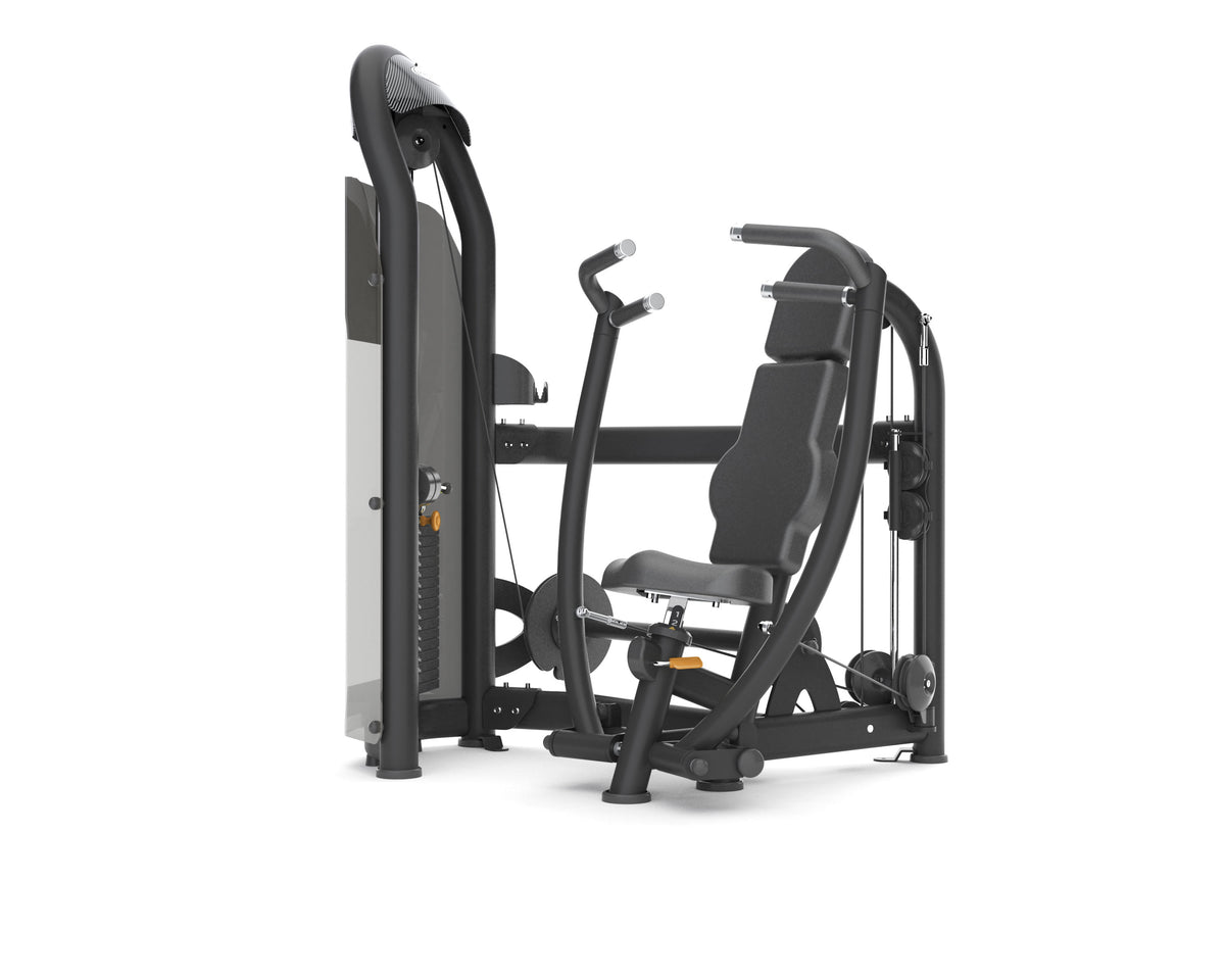 Matrix Fitness Aura Converging Chest Press front view | Fitness Experience