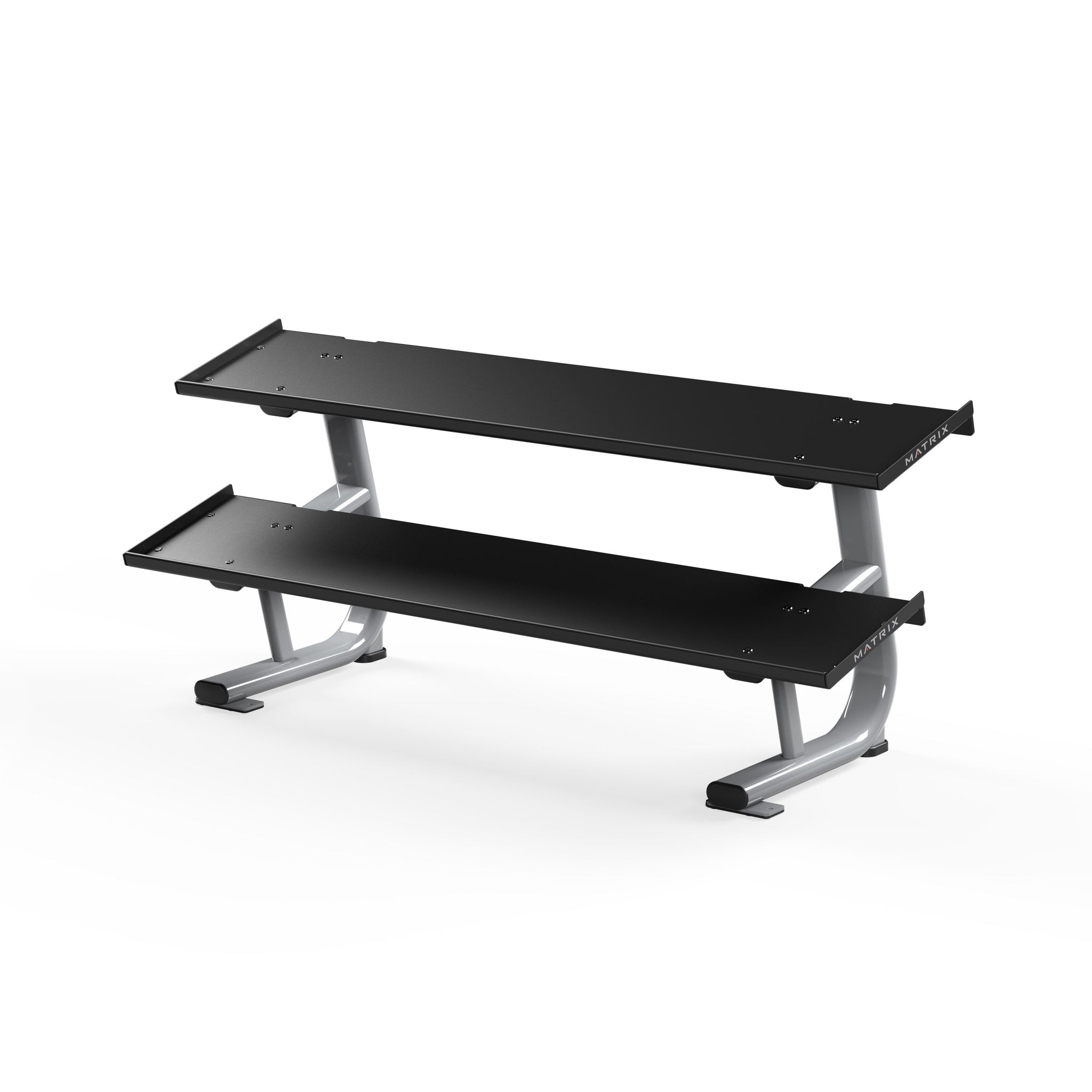 Matrix Fitness Magnum 2-Tier Flat-Tray Dumbbell Rack Short | Fitness ...