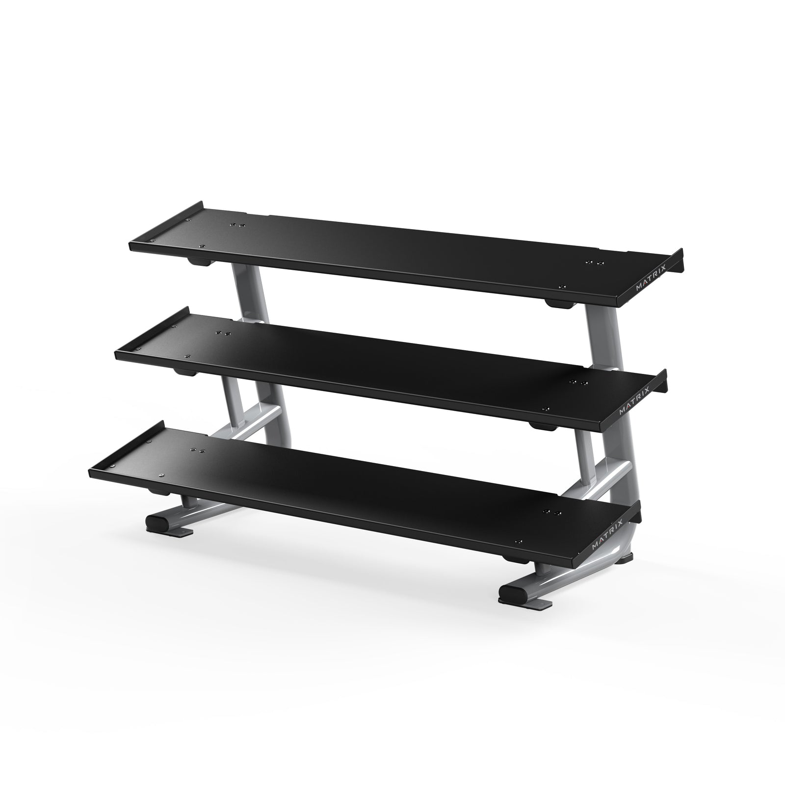 Matrix Fitness Magnum 3-Tier Flat-Tray Dumbbell Rack Short | Fitness Experience