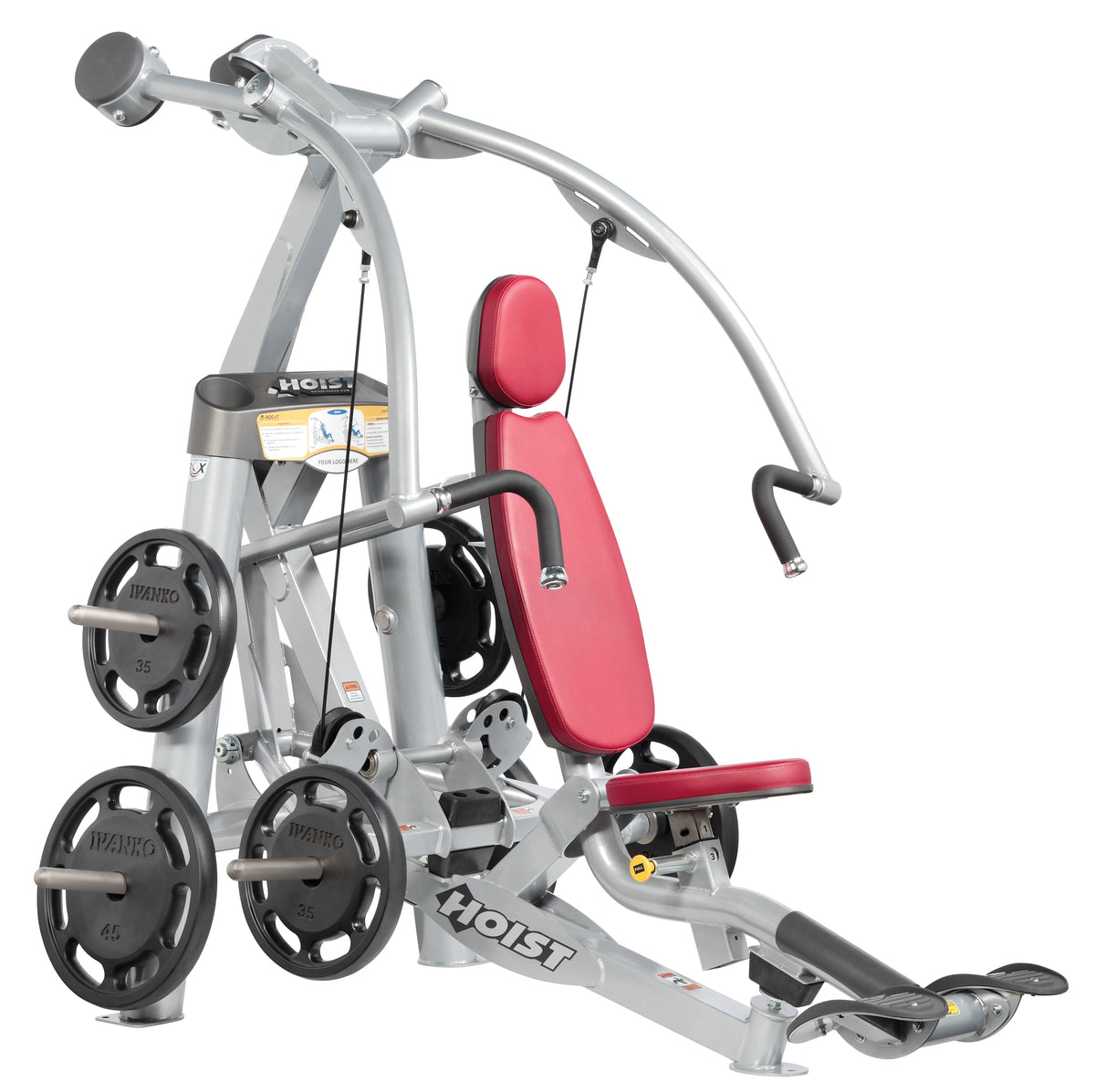 Hoist Fitness RPL-5301 Chest Press with red upholstery | Fitness Experience