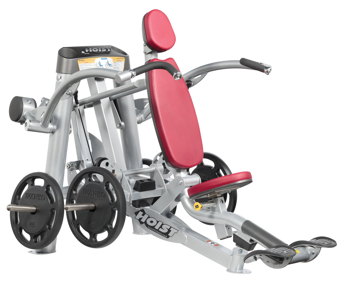 Hoist Fitness RPL-5501 Shoulder Press with red upholstery | Fitness Experience