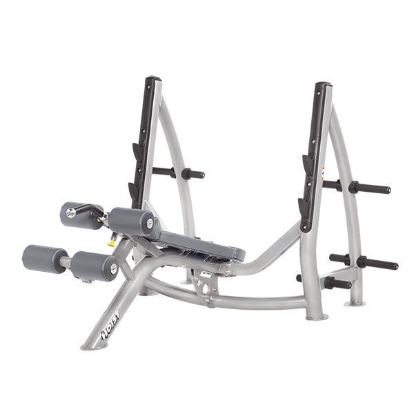 Hoist Fitness CF-3177 Olympic Decline Bench with gray upholstery | Fitness Experience