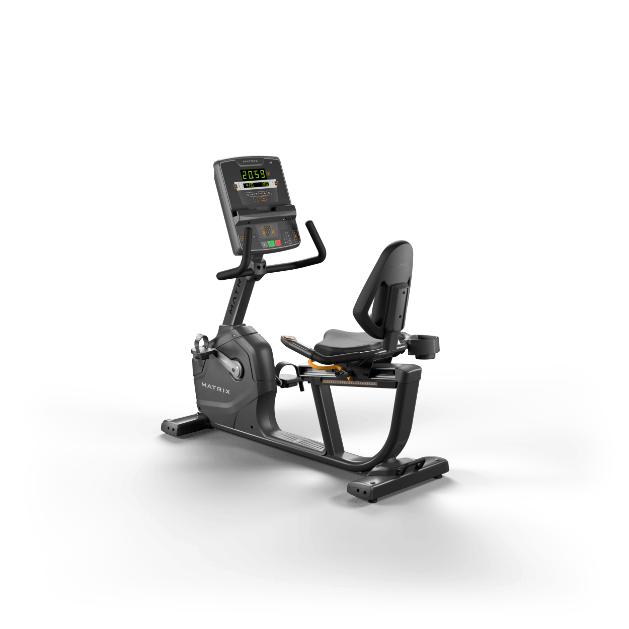 Matrix Fitness Endurance Recumbent Cycle with LED Console full view | Fitness Experience