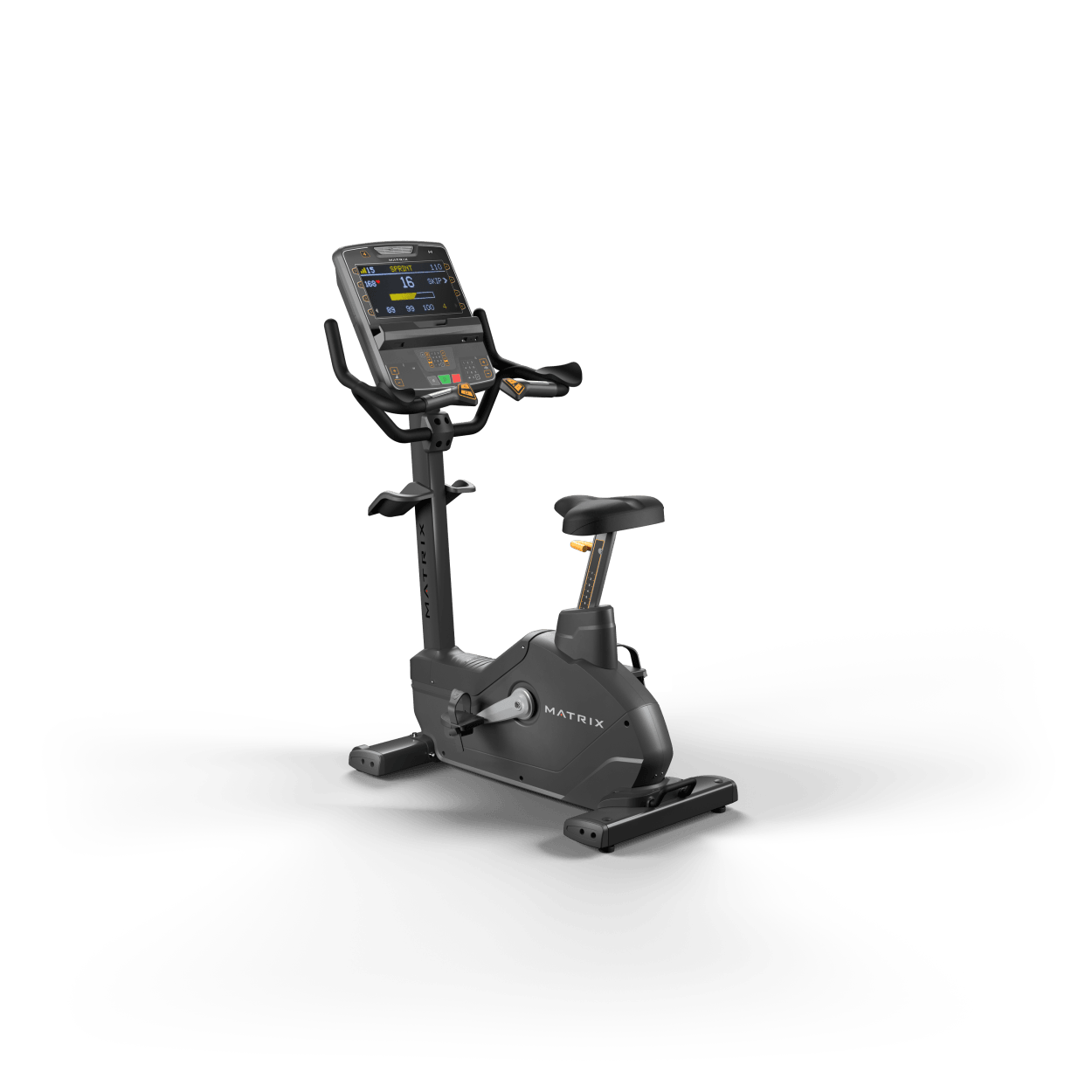 Matrix Fitness Endurance Upright Cycle with Premium LED Console full view | Fitness Experience