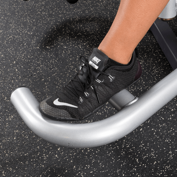 Body-Solid Pro Select Inner and Outer Thigh Machine foot holder view | Fitness Experience