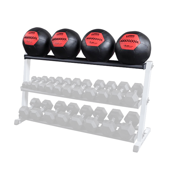 Body-Solid GMRT6 Optional Medicine Ball Shelf For GDR60 view with slam balls | Fitness Experience