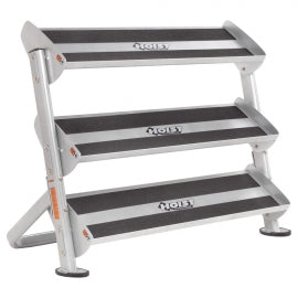 Hoist Fitness HF-5461 36" Dumbbell Rack with Opt (3rd Tier) full view | Fitness Exprience