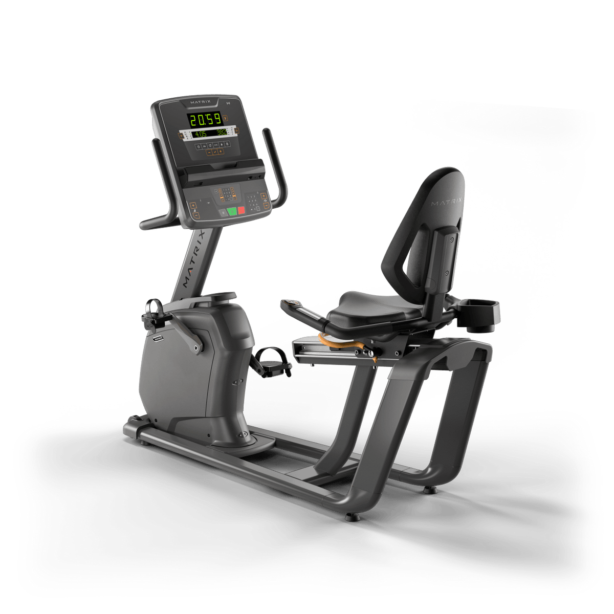 Matrix Fitness Lifestyle Recumbent Cycle with LED Console rear view | Fitness Experience