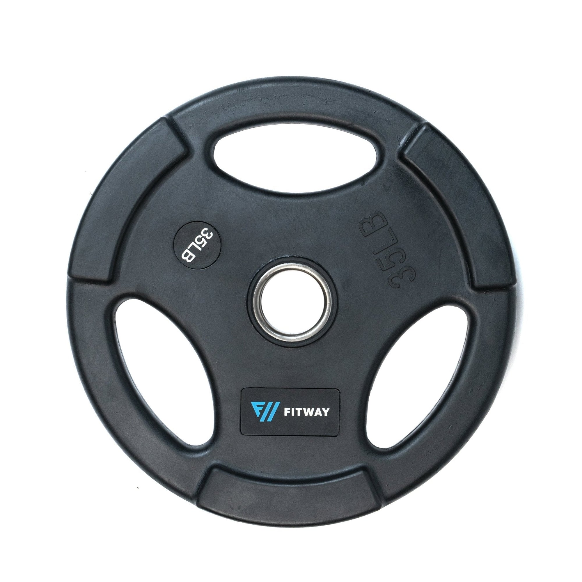 FitWay Equip. Olympic Rubber Grip Plate - 35lbs - Fitness Experience