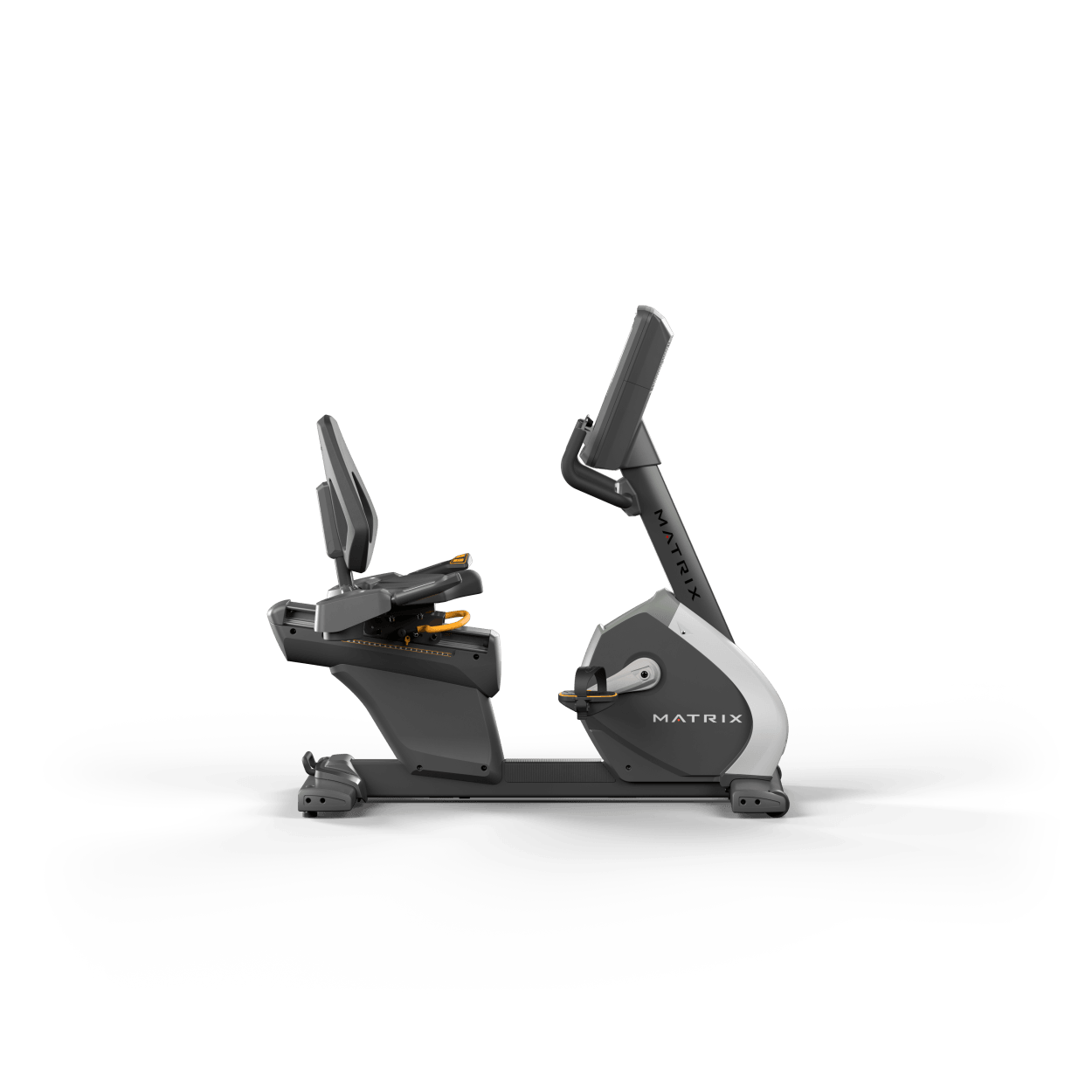 Matrix Fitness Performance Recumbent Cycle with Touch Console side view | Fitness Experience
