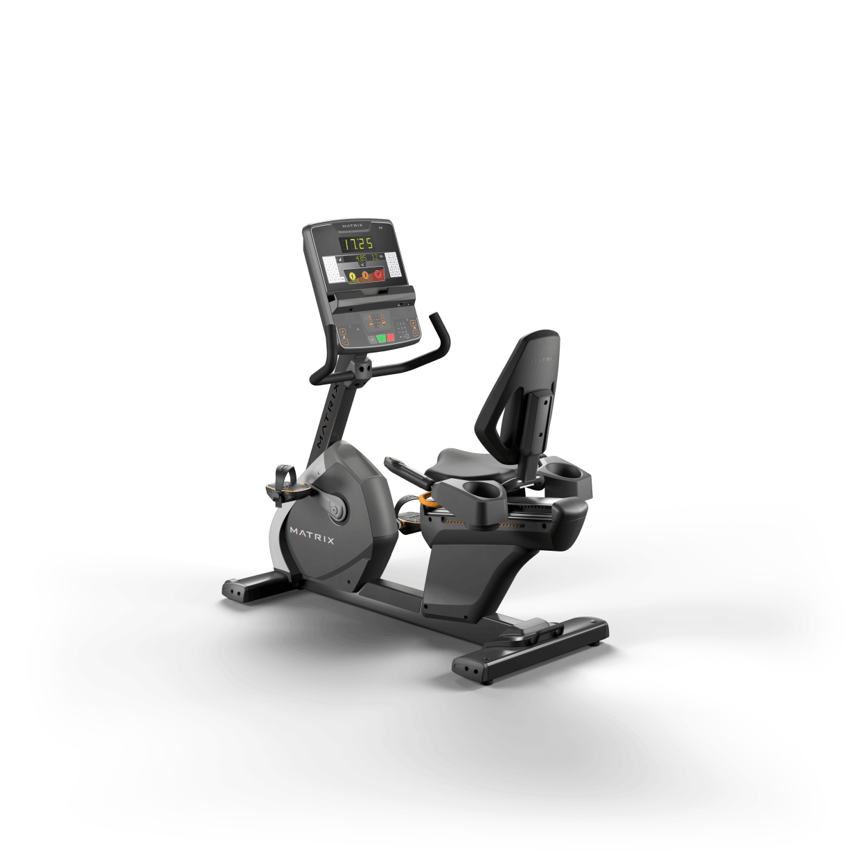 Matrix Fitness Performance Recumbent Cycle with Group Training LED Console full view | Fitness Experience