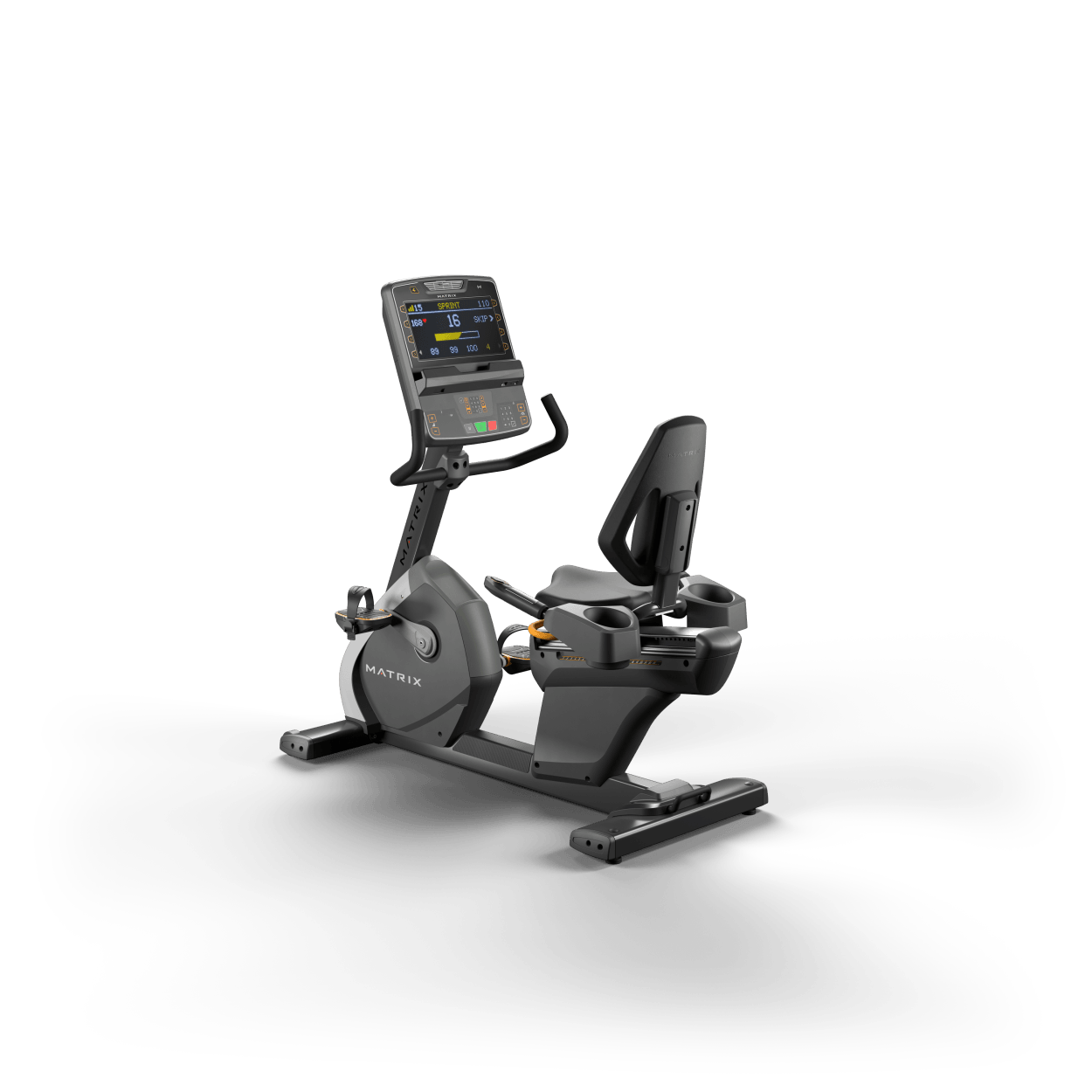 Matrix Fitness Performance Recumbent Cycle with Premium LED Console full view | Fitness Experience