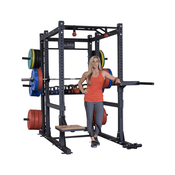 Body-Solid SPR1000BACKP4 Commercial Extended Power Rack Package full view | Fitness Experience