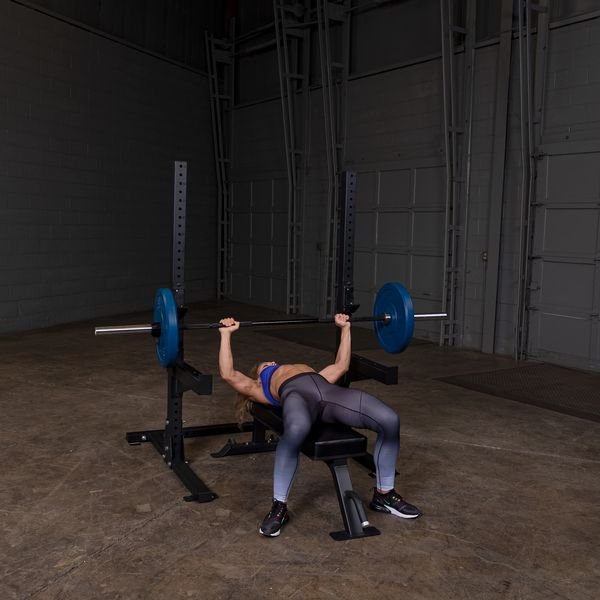 Body-Solid SPR250 Commercial Squat Stand view in use | Fitness Experience