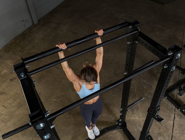 Body-Solid SPRDCB Dual Chin Up Bar for SPR500 overhead view | Fitness Experience